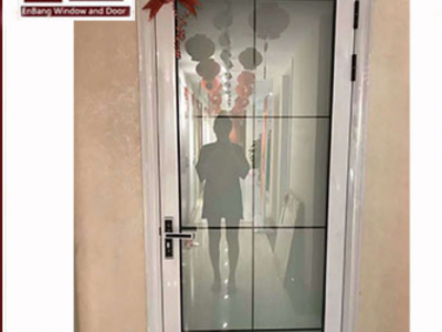 厂家专业定制85平开门铝合金锁玻璃平开门卫生间浴室门隔音房间图2