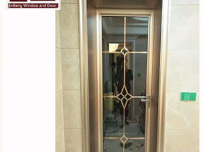 厂家专业定制85平开门铝合金锁玻璃平开门卫生间浴室门隔音房间图3