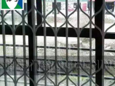 坤宁大花铝合金伸缩推拉防盗窗防护窗高层窗户防盗网防止儿童坠楼图2