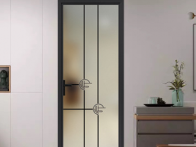 16极窄边框铝钛镁合金卫生间门厕所门简约厨房门钢化玻璃平开门图3