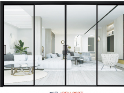 16窄边框推拉门客厅阳台隔断窄边玻璃门 现代简约铝合金中空移门图3