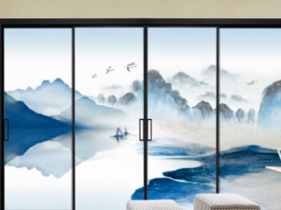 16窄边框推拉门客厅阳台隔断窄边玻璃门 现代简约铝合金中空移门图2