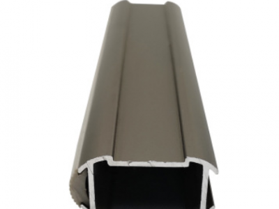 厂家直销3/6米可选定制加工铝型材 1.8厚喷砂香槟工艺衣柜挂衣杆图3