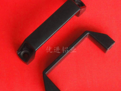 厂家直销铝合金把手 铝合金方形拉手门柜塑胶拉手 机床铝型材把手图3