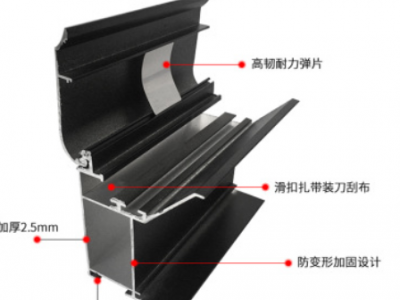 定制大型户外工程双面拉布防水灯箱uv卡布软膜边框卡布铝合金型材