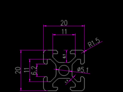 工业铝型材2020欧标3D打印机框架框架欧标2020铝合金铝材方管架子图3