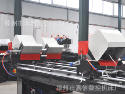 塑钢门窗双头下料锯 45度90度双角锯 PVC塑料型材平推切割机
