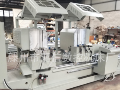 断桥铝合金门窗设备 直线06双头锯 450小精密锯带角码切割功能图2