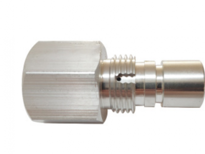 CNC自动车数控加工 铝合金连接转接器 内外丝卡套接头图2