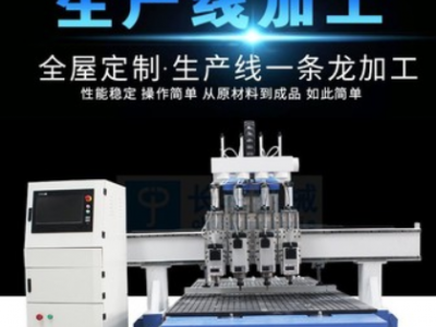 厂家直销数控雕刻机全自动开料机定制板式家具多工序双工位开料机图2