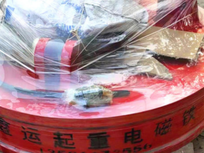 现货批发24伏电磁吸盘耐磨损吸力强MW5系列强磁圆形废钢电磁吸盘