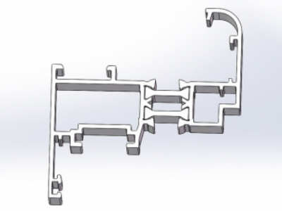55DP隔热穿条系列平开窗建筑铝型材铝合金平开窗节能材料加工定制图2