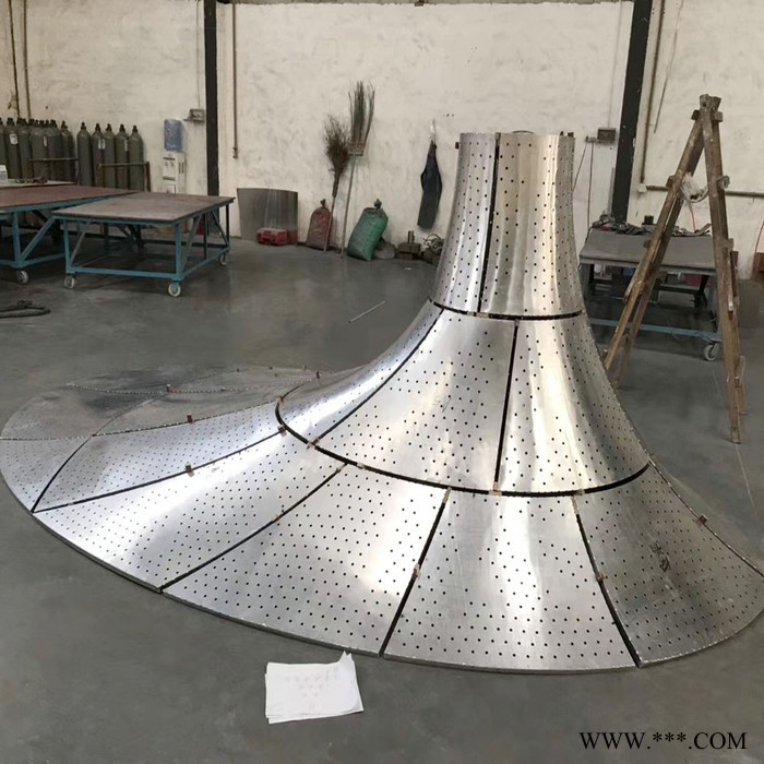 3mm厚曲面铝板 柱子柱头曲面铝板造型 包柱子树冠形曲面铝板厂家图6