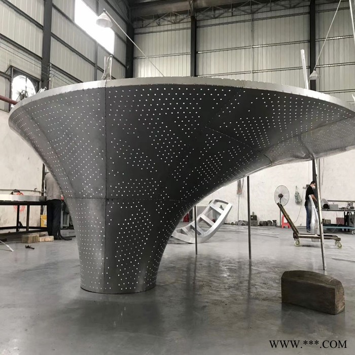 3mm厚曲面铝板 柱子柱头曲面铝板造型 包柱子树冠形曲面铝板厂家图3