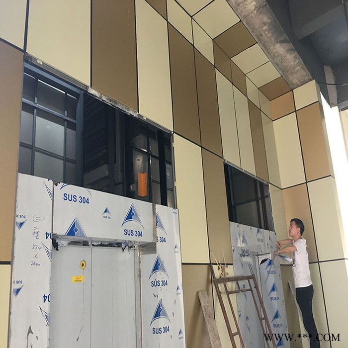 粤艺佰2mm厚彩色氟碳漆铝板,天桥造型铝单板定制,铝板设计安装图6