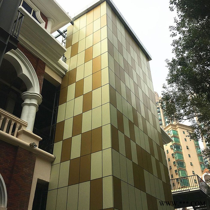 粤艺佰2mm厚彩色氟碳漆铝板,天桥造型铝单板定制,铝板设计安装图7