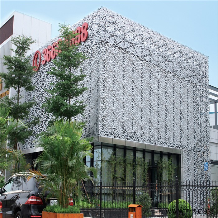 商场吊顶装饰冲孔铝单板 2.0厚穿孔雕刻铝板密拼无缝墙面铝合金板图2