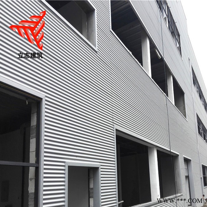 1.0mm铝镁锰弯弧波纹板 展厅836型金属墙面瓦楞板 铝合金板图4