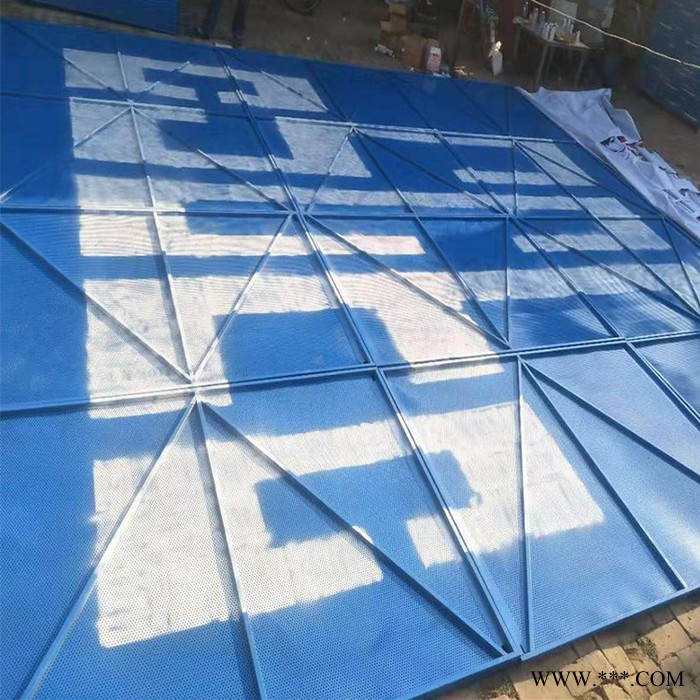 亚佰 铝板爬架网 铝板冲孔爬架网 爬架铝板网 铝板爬架网厂家 建筑防护铝板网图2