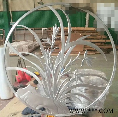 铝板雕刻镂空兰花屏风 专业铝板雕刻花纹厂家 彩色铝板花纹加工厂家图3