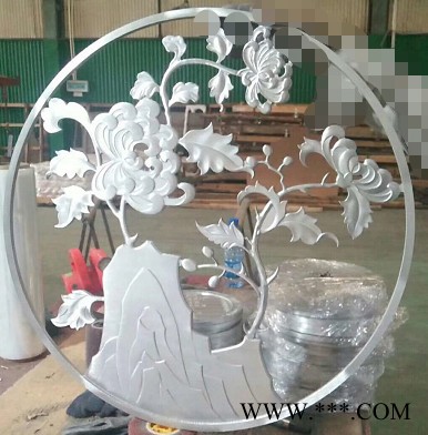 铝板雕刻镂空兰花屏风 专业铝板雕刻花纹厂家 彩色铝板花纹加工厂家图2