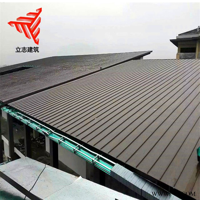 商业街金属屋面系统 25-330型铝镁锰立边咬合板 0.9mm厚铝合金板图2