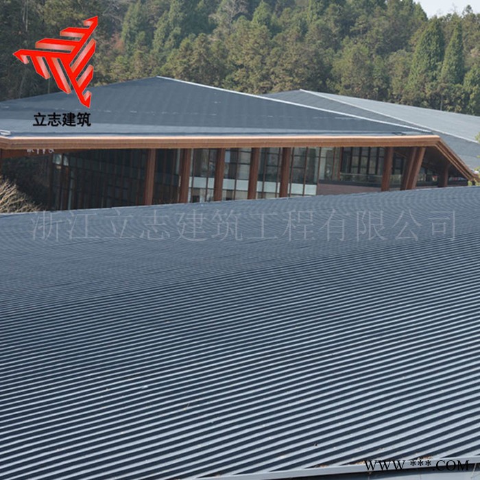 0.9mm铝镁锰板 科技馆25-400矮立边金属屋面板 铝合金板图7