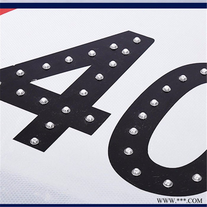 『菱汇交通设施』警示灯交通安全标示太阳能限速40标志牌铝合金板交通设施图2