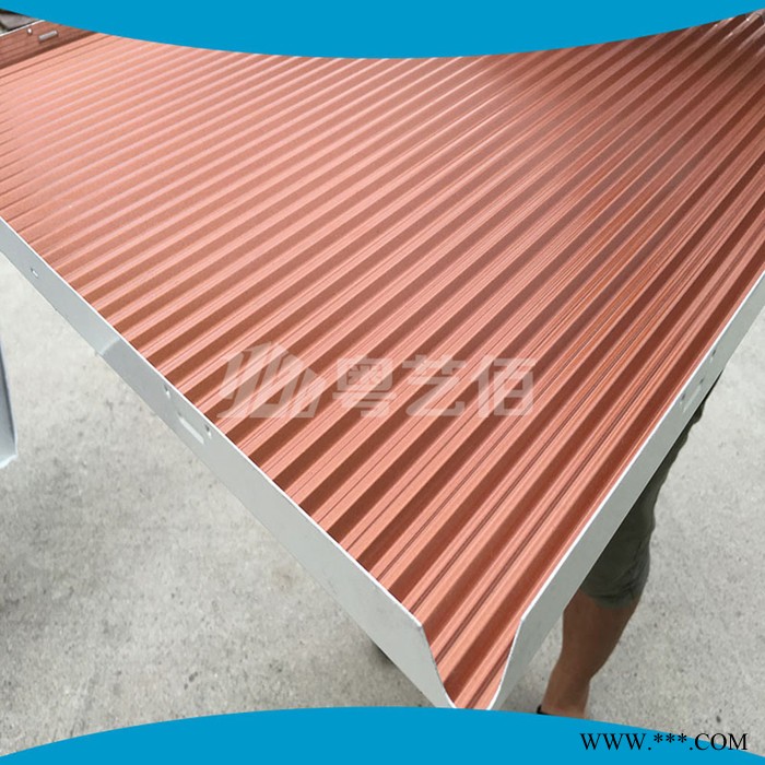 酒店吊顶600*1200瓦楞铝扣板， 勾搭式铝瓦楞扣板， 集成吊顶铝瓦楞板图1