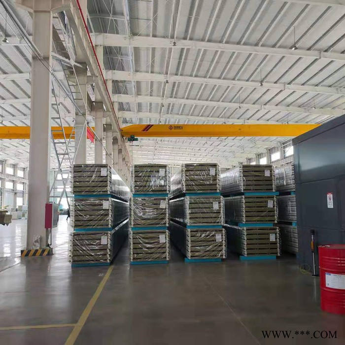 屋面瓦楞板外墙板隐钉式岩棉夹芯板横铺聚氨酯封边岩棉板四企口图5