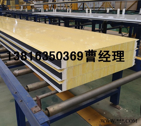 腾威集团 隐藏式横铺岩棉彩钢夹芯板YX42-333-1000型瓦楞板138 1635 0369  不锈钢岩棉夹芯板图3