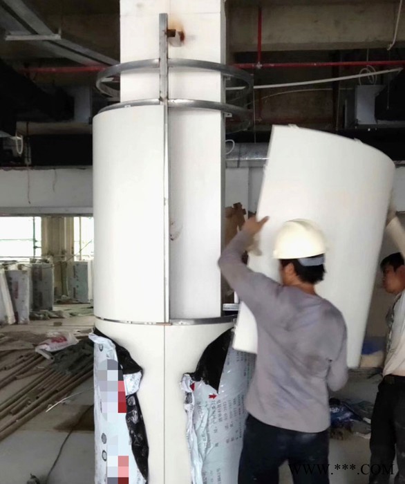 大厅立柱白色铝单板 铝单板包柱子定制 柱子装饰铝板包工包料 包柱子铝板效果图6