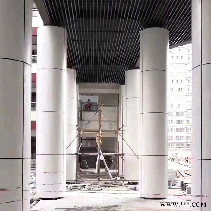 大厅立柱白色铝单板 铝单板包柱子定制 柱子装饰铝板包工包料 包柱子铝板效果图8
