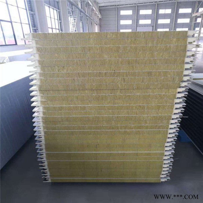 135-2410-1714  海安岩棉夹芯板厂家 硬质聚氨酯发泡夹芯板  暗钉式全岩棉墙面横铺夹芯板 屋面彩钢岩棉瓦楞板图3