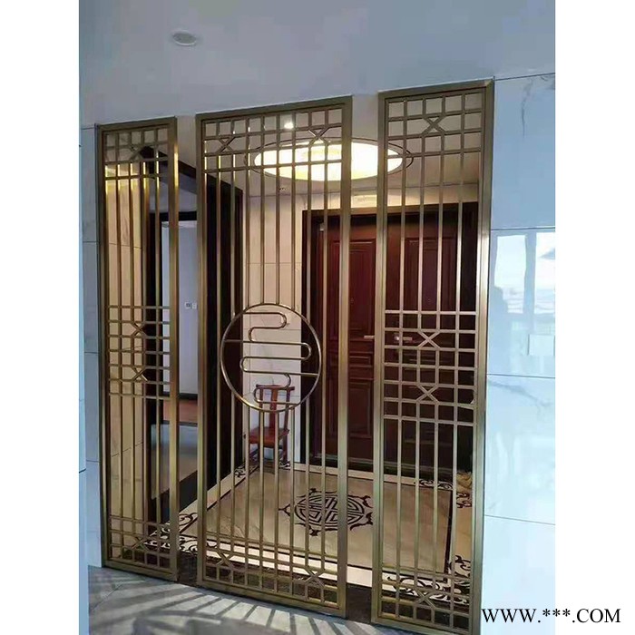 琳硕 厂家专业定制 屏风 铝板屏风 办公室屏风 中式金属铝板屏风图2