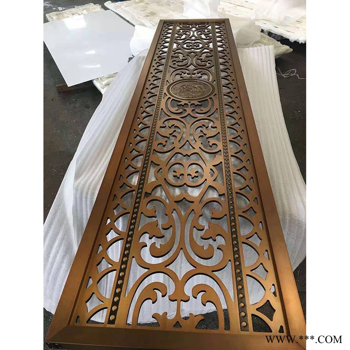 琳硕 厂家专业定制 屏风 铝板屏风 办公室屏风 中式金属铝板屏风图1