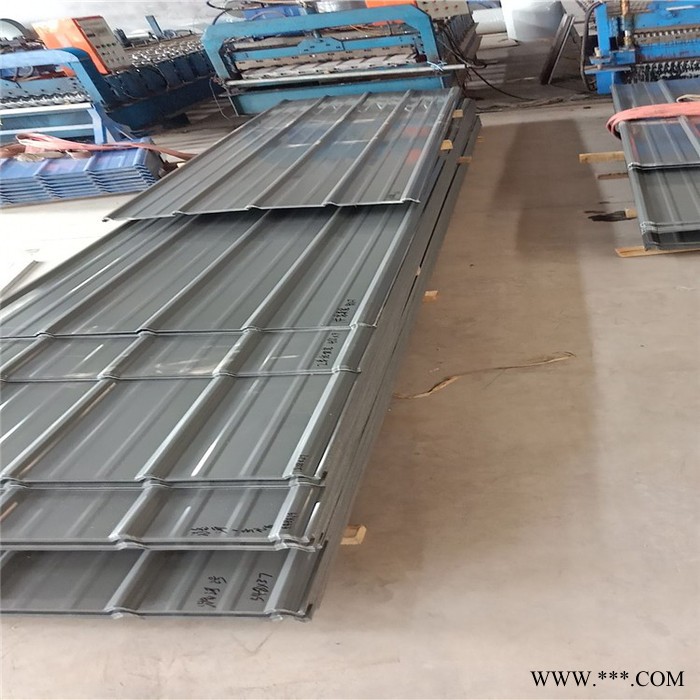 供应单层彩钢压型板 建筑围挡装饰彩钢瓦 各种型号彩钢瓦楞板图4