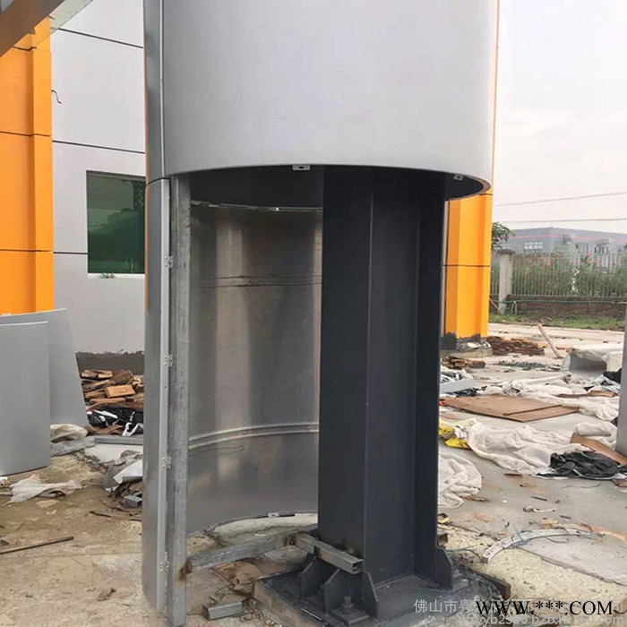 政府办公楼入口包柱子铝单板 商场中庭包柱子铝板厂家 包柱子铝板定制图2