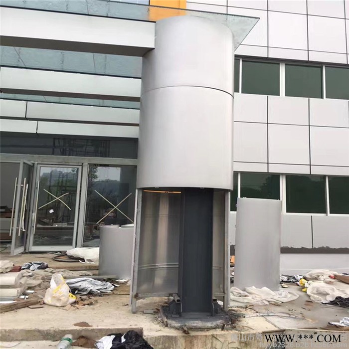 政府办公楼入口包柱子铝单板 商场中庭包柱子铝板厂家 包柱子铝板定制图1