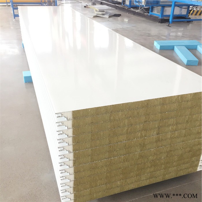 聚氨酯封边岩棉夹芯板 聚氨酯复合板 金属岩棉夹芯板瓦楞板图5