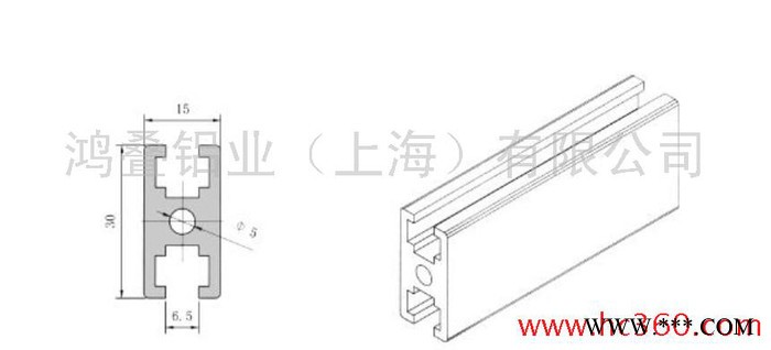 供应铝型材规格1530，铝型材价格，铝型材加工，流水线型材，铝合金加工图2