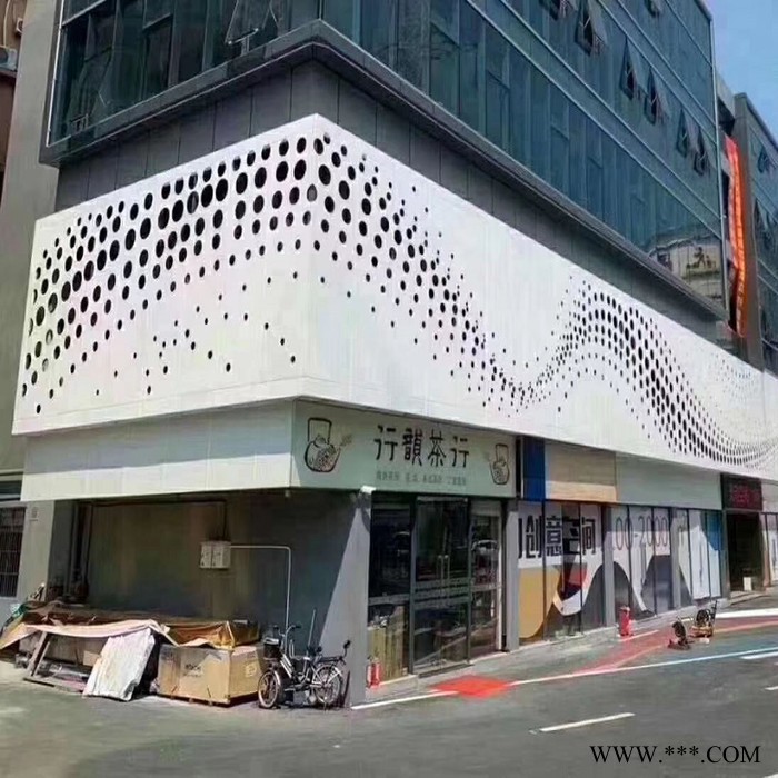 粤艺佰艺术穿孔铝单板 ，外墙山水图案穿孔铝板 ， 酒店背景墙装饰穿孔铝板材料图2