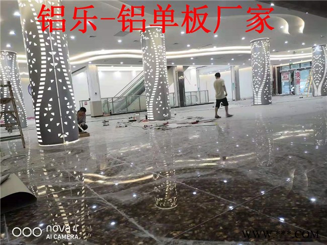 雕花弧形铝板包柱质量好  3D包柱铝单板价格低  弧形铝板包柱免费报价图2