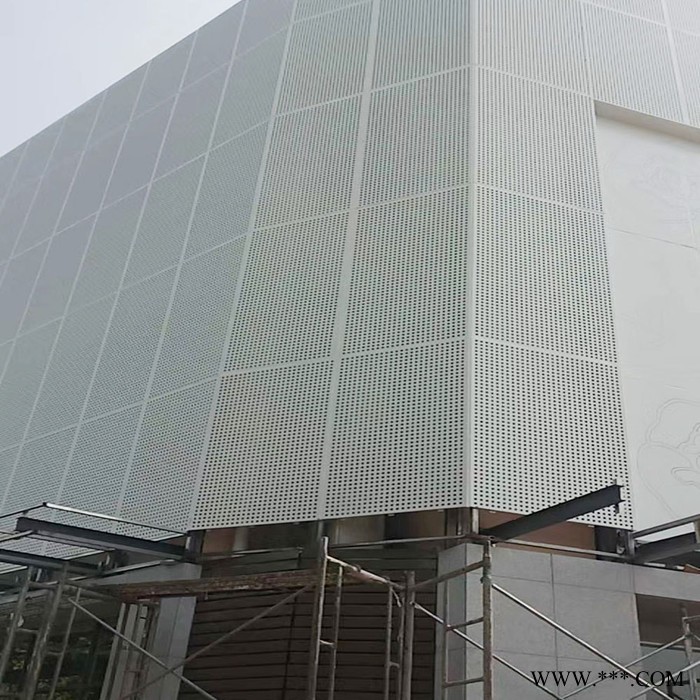 粤艺佰穿孔铝板门头定制，门头艺术穿孔铝单板厂家，镂空穿孔铝板门头图1