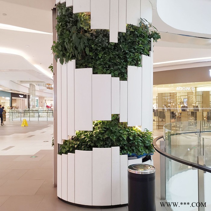 大润发商场包柱子铝板，圆柱子造型穿孔铝单板定制，柱子装饰铝单板定制图6