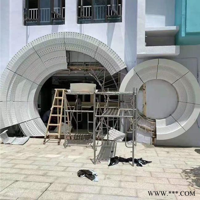 外墙冲孔铝单板生产  冲孔铝幕墙报价  氟碳穿孔铝板适合尺寸图5