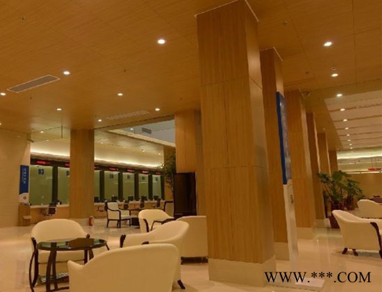 云南昆明商场室内装饰仿木纹色包柱子铝板厂家选广东德普龙单板厂。图4