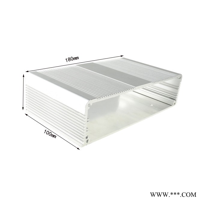 定制铝型材挤压散热器外壳喷砂氧化铝外壳 铝型材挤压外壳图4