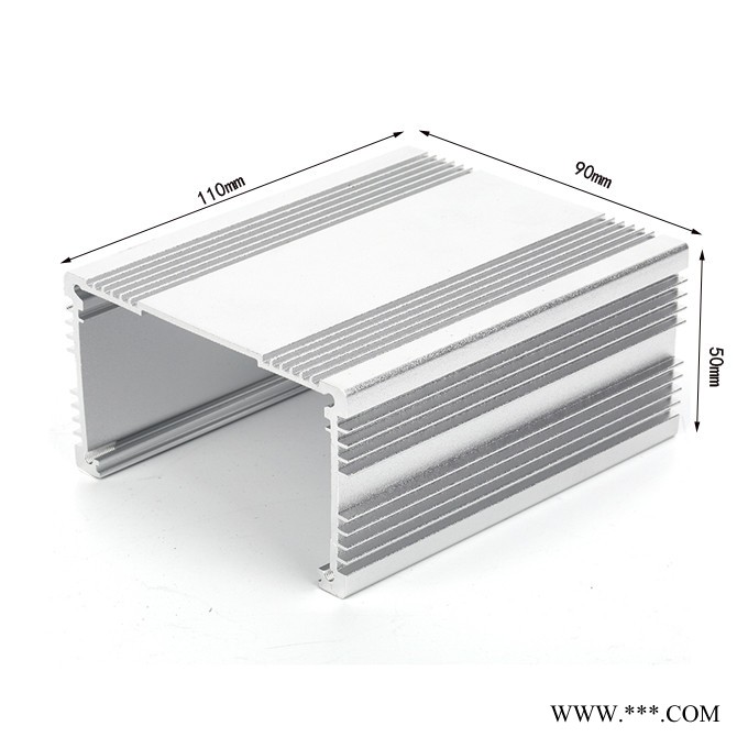 定制铝型材挤压散热器外壳喷砂氧化铝外壳 铝型材挤压外壳图5