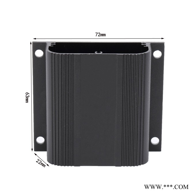 定制铝型材挤压散热器外壳喷砂氧化铝外壳 铝型材挤压外壳图2